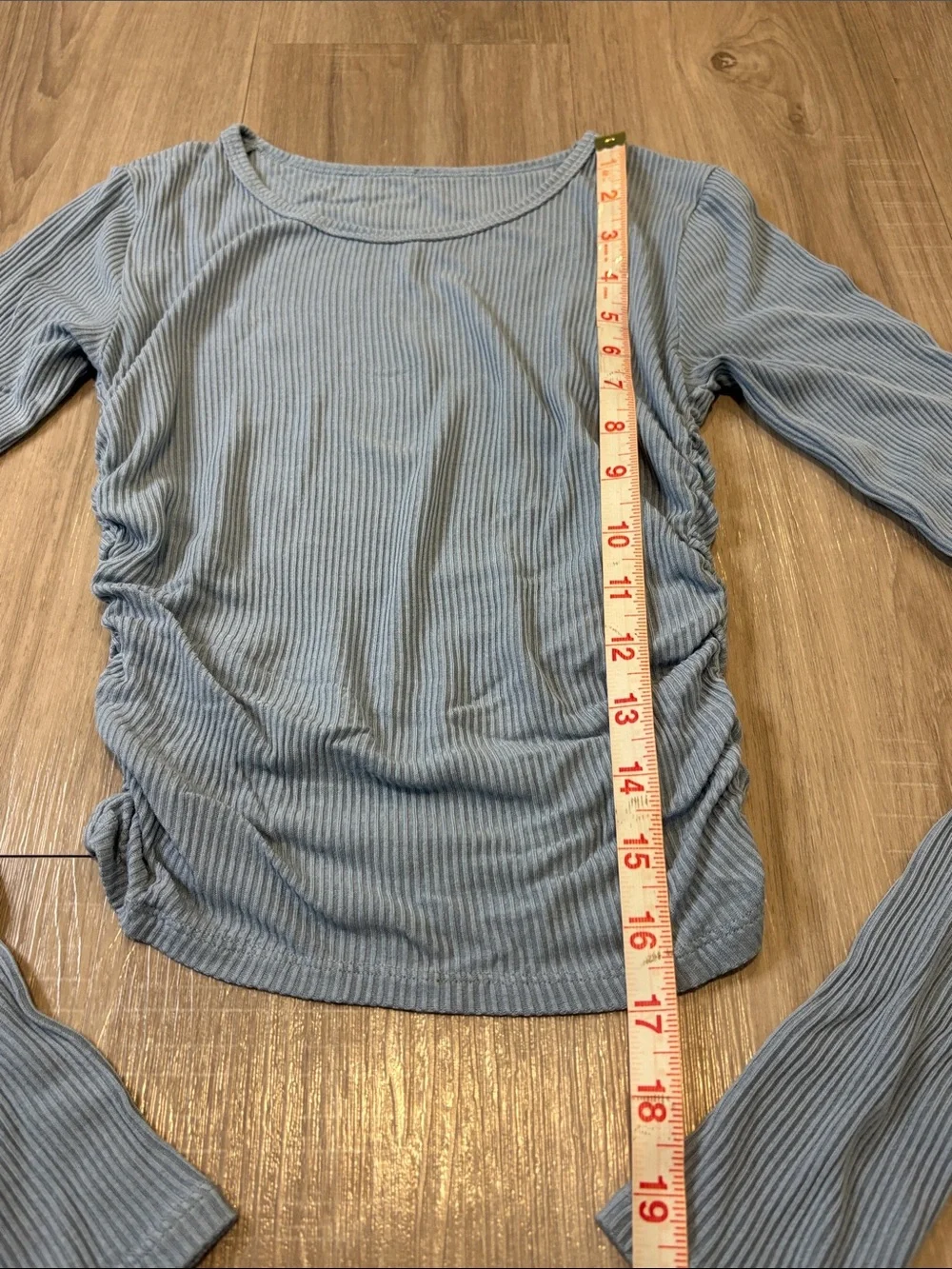 Alo Yoga Gather Long Sleeve in Light Blue Gray